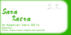 sara katra business card